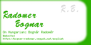 radomer bognar business card